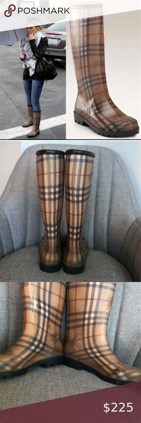 outfits with burberry rain boots|burberry haymarket rain boots.